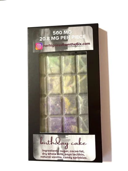 Artisan Chocolate Bars Birthday Cake 500 mg THC