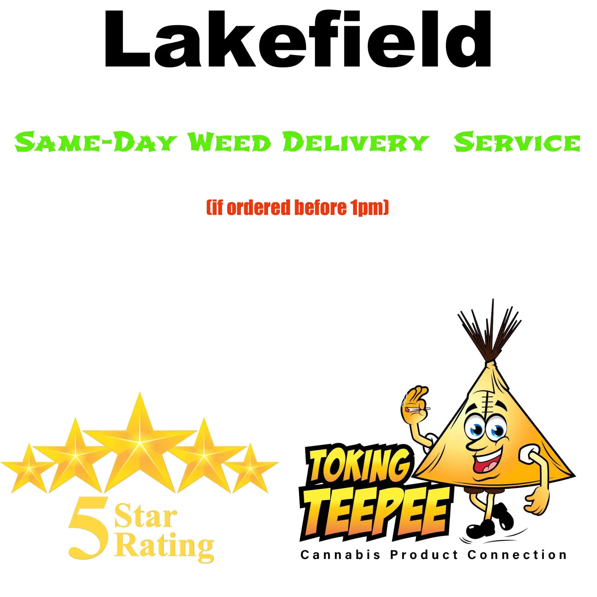 lakefield same day weed delivery service