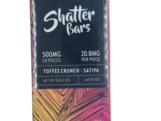 500mg Sativa Toffee Crunch Shatter Bars