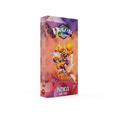 Drizzle Factory 3 gram vape Indica Peach Cobbler