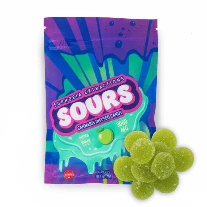 Euphoria Extracts 3000 mg THC Indica Sour Green Apple