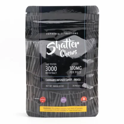 3000 mg THC Indica Shatter Chews