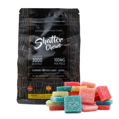 Euphoria Extractions 3000 mg THC Sativa Shatter Chews